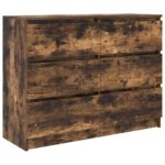 vidaXL Komoda dymový dub 100x35x76 cm kompozitné drevo – Obrázok 2