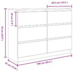 vidaXL Komoda dymový dub 100x35x76 cm kompozitné drevo – Obrázok 12