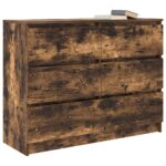 vidaXL Komoda dymový dub 100x35x76 cm kompozitné drevo – Obrázok 4