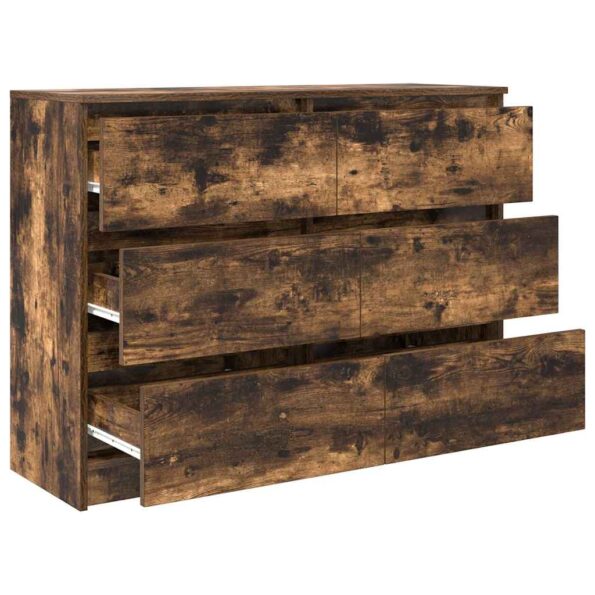 vidaXL Komoda dymový dub 100x35x76 cm kompozitné drevo – Obrázok 5