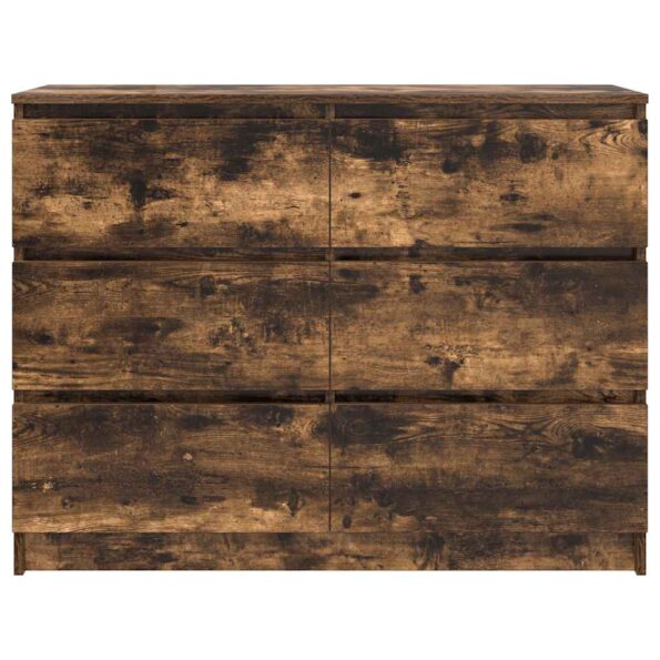 vidaXL Komoda dymový dub 100x35x76 cm kompozitné drevo – Obrázok 6
