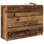 vidaXL Komoda staré drevo 100x35x76 cm kompozitné drevo – Obrázok 4