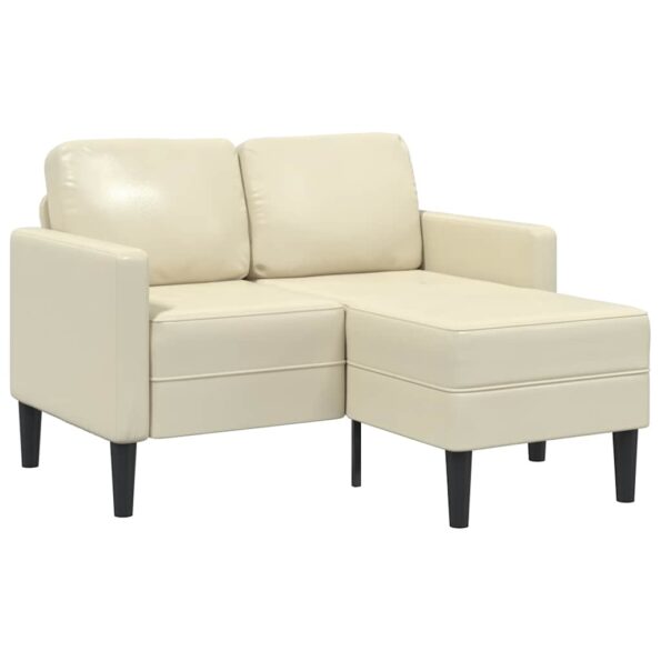 VXL8721158714275_a_en_hd_1.jpg VidaXL 2-miestna pohovka s chaise krémová v tvare L z umelej kože – Obrázok 2