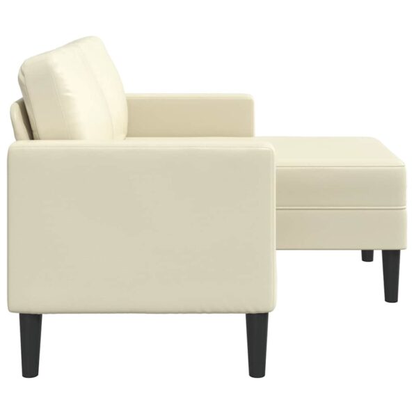 VXL8721158714275_g_en_hd_3.jpg VidaXL 2-miestna pohovka s chaise krémová v tvare L z umelej kože – Obrázok 5