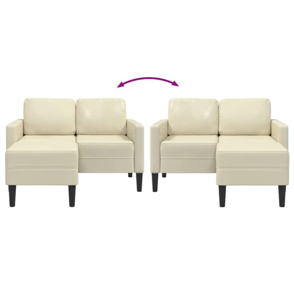 VXL8721158714275_g_en_hd_5.jpg VidaXL 2-miestna pohovka s chaise krémová v tvare L z umelej kože – Obrázok 7