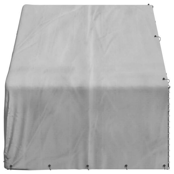 vidaXL Vonkajší koterec pre psov s krytom 3x2x1,9 m pozinkovaná oceľ – Obrázok 4