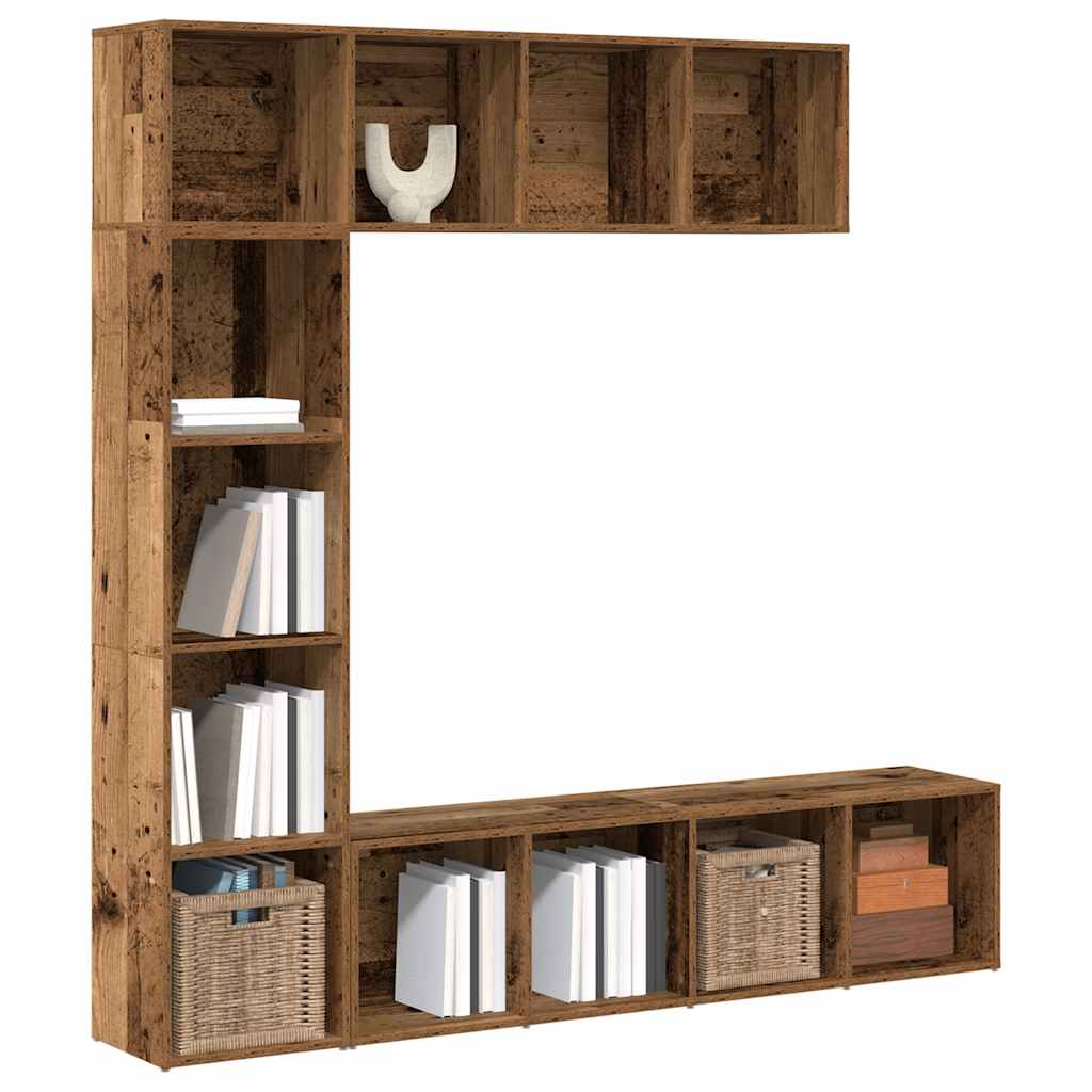 VXL8721158714756_m_en_hd_1.jpg VidaXL skrinky na knihy 3 ks Old Wood Engineered Wood – Obrázok 1
