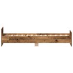 vidaXL Posteľný rám bez matraca staré drevo 100x200cm kompozitné drevo – Obrázok 6