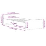 vidaXL Posteľný rám bez matraca staré drevo 100x200cm kompozitné drevo – Obrázok 10