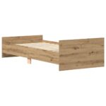 vidaXL Posteľný rám bez matraca remeselnícky dub 90x190 cm – Obrázok 7