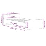 vidaXL Posteľný rám bez matraca remeselnícky dub 90x190 cm – Obrázok 10