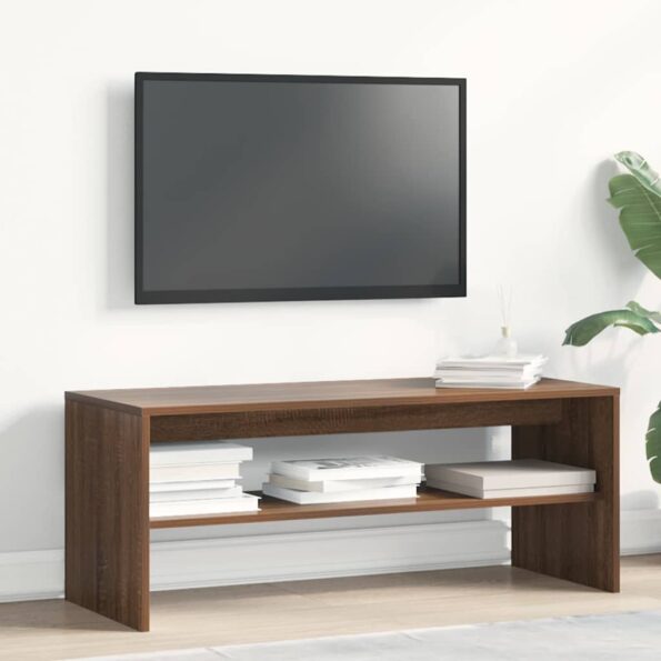 vidaXL TV skrinka hnedý dub 100x40x40 cm spracované drevo – Obrázok 3