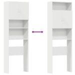 VidaXL Skrinka na práčku Biela 64x24x190 cm Engineered Wood – Obrázok 9