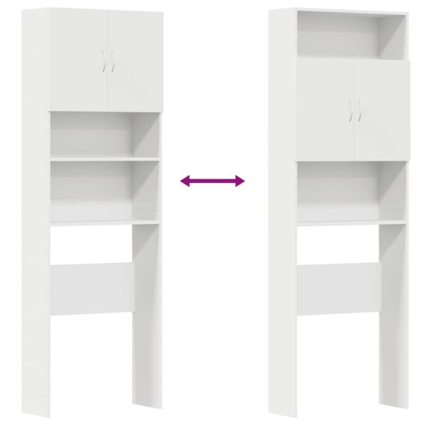 VidaXL Skrinka na práčku Biela 64x24x190 cm Engineered Wood – Obrázok 9