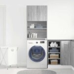 vidaXL Skrinka na práčku sivá Sonoma 64x24x190 cm Engineered Wood – Obrázok 4