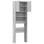 vidaXL Skrinka na práčku sivá Sonoma 64x24x190 cm Engineered Wood – Obrázok 6