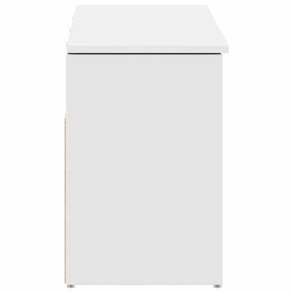 vidaXL Lavička na topánky Biela 102x30,5x45 cm Engineered Wood – Obrázok 5