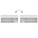 vidaXL Lavička na topánky Biela 102x30,5x45 cm Engineered Wood – Obrázok 8