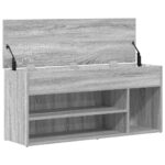 vidaXL lavica na topánky šedá Sonoma 102x30,5x45 cm Engineered Wood – Obrázok 7