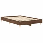 vidaXL Posteľný rám bez matraca hnedý dub 120x200 cm kompozitné drevo – Obrázok 4