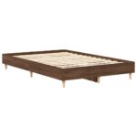 vidaXL Posteľný rám bez matraca hnedý dub 120x200 cm kompozitné drevo – Obrázok 7