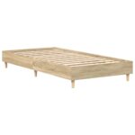 vidaXL Posteľný rám bez matraca dub sonoma 100x200 cm kompozitné drevo – Obrázok 4