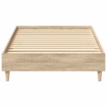 vidaXL Posteľný rám bez matraca dub sonoma 100x200 cm kompozitné drevo – Obrázok 5