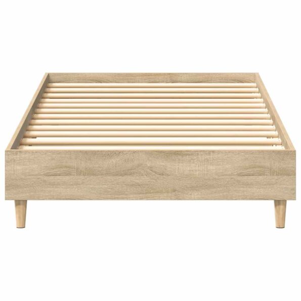 vidaXL Posteľný rám bez matraca dub sonoma 100x200 cm kompozitné drevo – Obrázok 5