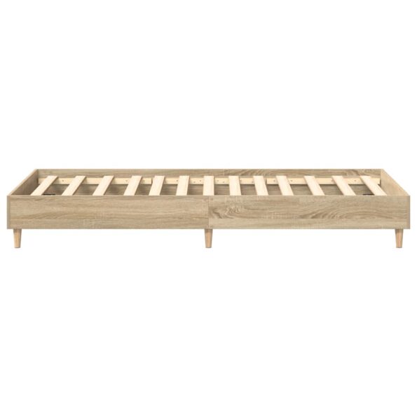 vidaXL Posteľný rám bez matraca dub sonoma 100x200 cm kompozitné drevo – Obrázok 6