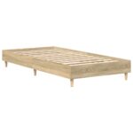 vidaXL Posteľný rám bez matraca dub sonoma 100x200 cm kompozitné drevo – Obrázok 7