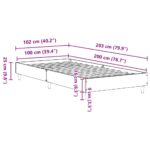vidaXL Posteľný rám bez matraca staré drevo 100x200cm kompozitné drevo – Obrázok 10