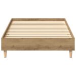 vidaXL Posteľný rám bez matraca dub artisan 100x200cm kompozitné drevo – Obrázok 5