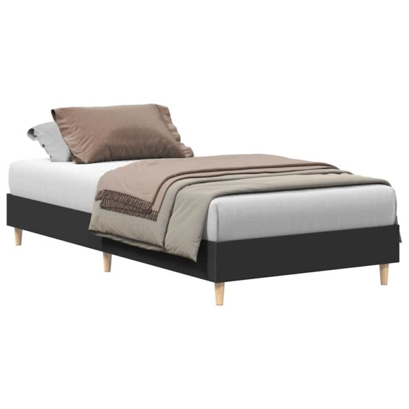 vidaXL Posteľný rám bez matraca čierny 90x200 cm kompozitné drevo – Obrázok 2