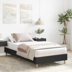 vidaXL Posteľný rám bez matraca čierny 90x200 cm kompozitné drevo – Obrázok 3