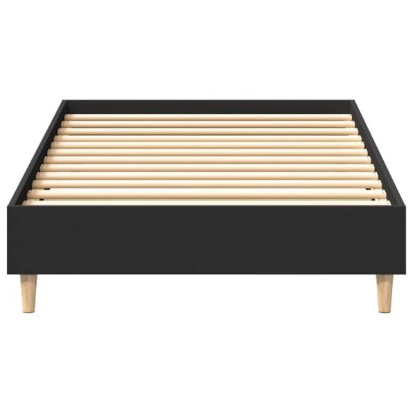 vidaXL Posteľný rám bez matraca čierny 90x200 cm kompozitné drevo – Obrázok 5