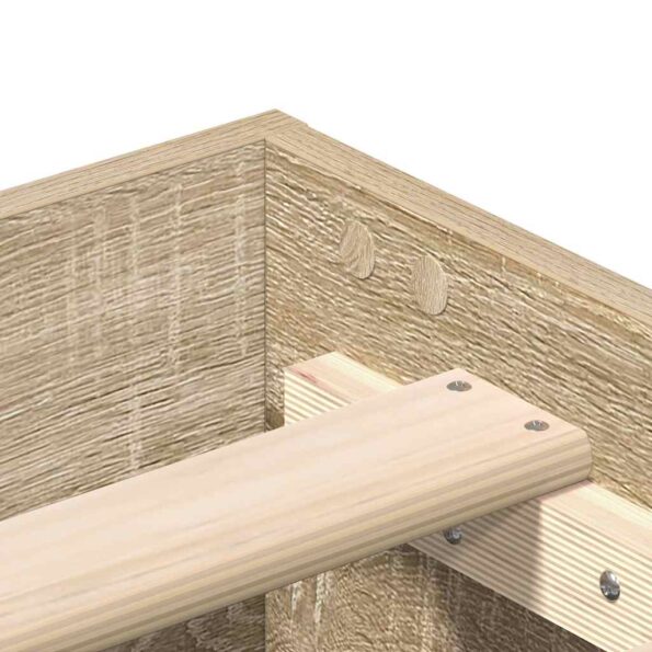 vidaXL Posteľný rám bez matraca dub sonoma 90x200 cm kompozitné drevo – Obrázok 8
