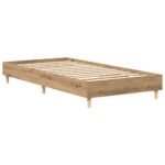 vidaXL Posteľný rám bez matraca dub artisan 90x200 cm kompozitné drevo – Obrázok 4