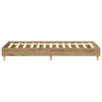 vidaXL Posteľný rám bez matraca dub artisan 90x200 cm kompozitné drevo – Obrázok 6