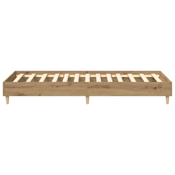 vidaXL Posteľný rám bez matraca dub artisan 90x200 cm kompozitné drevo – Obrázok 6