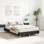 vidaXL Posteľný rám bez matraca čierny 140x190 cm kompozitné drevo – Obrázok 3