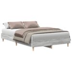 vidaXL Posteľný rám bez matraca sivý dub sonoma 140x190 cm – Obrázok 2