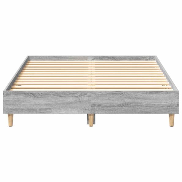 vidaXL Posteľný rám bez matraca sivý dub sonoma 140x190 cm – Obrázok 5
