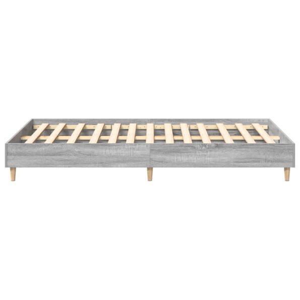 vidaXL Posteľný rám bez matraca sivý dub sonoma 140x190 cm – Obrázok 6