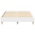 vidaXL Posteľný rám bez matraca biely 135x190 cm kompozitné drevo – Obrázok 5
