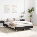 vidaXL Posteľný rám bez matraca čierny 135x190 cm kompozitné drevo – Obrázok 3