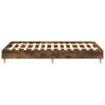 vidaXL Posteľný rám bez matraca dymový dub 135x190 cm kompozitné drevo – Obrázok 6