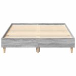 vidaXL Posteľný rám bez matraca sivý dub sonoma 135x190 cm – Obrázok 5