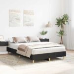 vidaXL Posteľný rám bez matraca čierny 120x190 cm kompozitné drevo – Obrázok 3