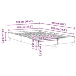 vidaXL Posteľný rám bez matraca čierny 120x190 cm kompozitné drevo – Obrázok 10