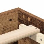 vidaXL Posteľný rám bez matraca staré drevo 120x190cm kompozitné drevo – Obrázok 8